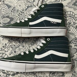 Vans Sk8-Hi Green and Dark Teal High Top Sneakers